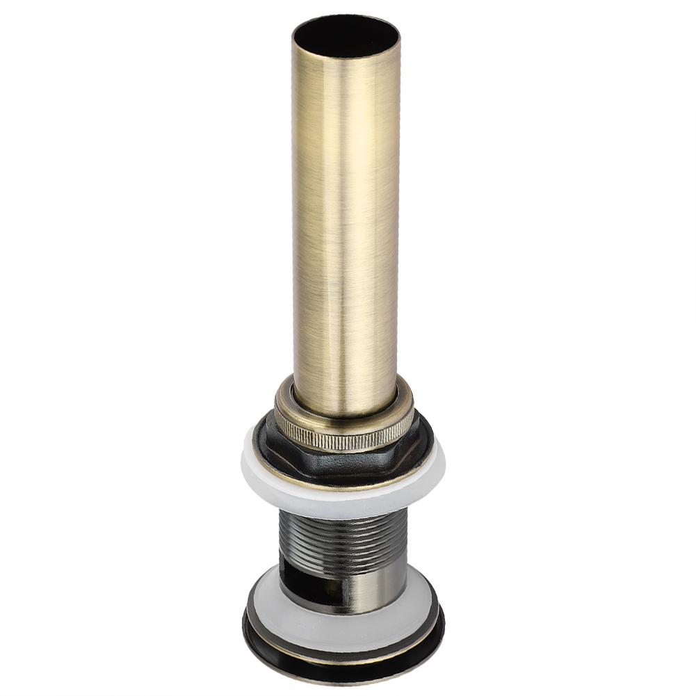 G1 1 4  Brass Bathroom Basin Sink Pop Up Drain Assembly with Over Flow (Green Bronze)