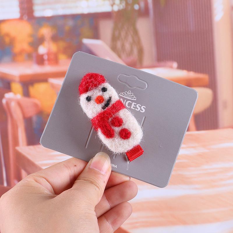 Christmas Kids' Hair Accessories: Fluffy Antler Clips, Santa Hats & Snowman Designs
