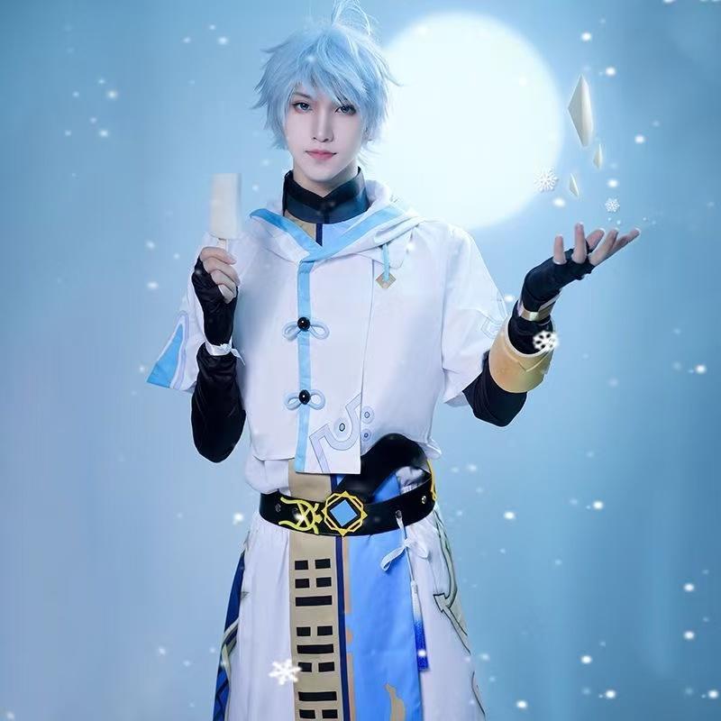 

[USED] Genshin Impact Chongyun Cosplay Costume (with wig)
