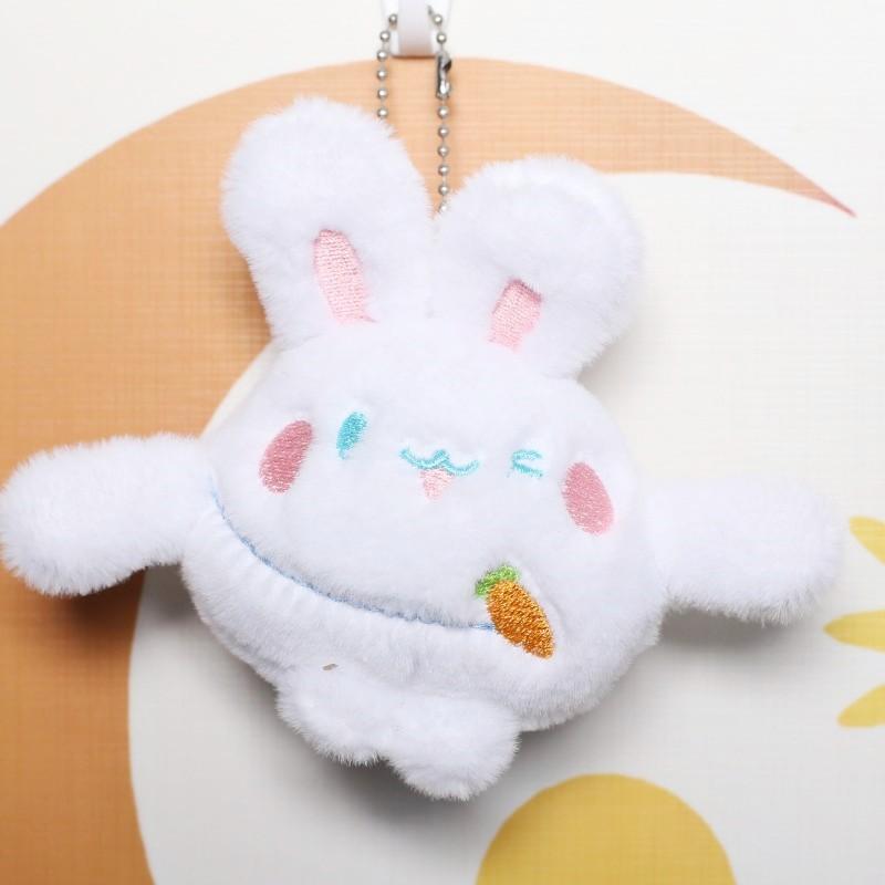 Pendentif Lapin Mignon Poupée en Peluche Jouet Poupée Porte-Clés Suspendu pour Sac d'École Cadeau Poupée de Chiffon