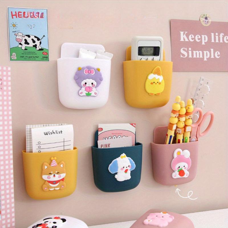Color Random Wall Mounted Storage Rack, Air Conditioning Remote Control Bracket, Bedroom Wall Adhesive Phone Charging Bracket