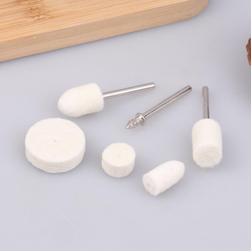 Hot 1Set Wool Felt Polishing Wheel Kit - Multi-Shape Buffing Set For Rotary Tools, Ideal For Metal