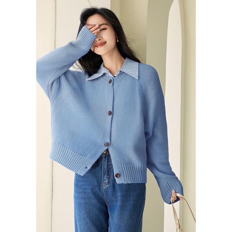 VICTORIA&VERA Women's Wool Blend Long Sleeve Knit Sweater