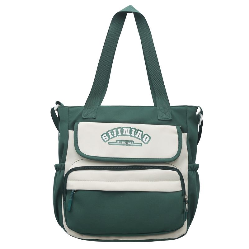 Student Shoulder Bag Contrast Color Crossbody Bag Women's Commuter Class Handbag