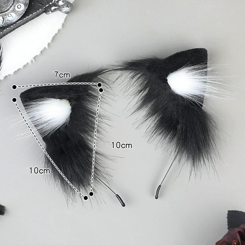 Cartoon Plush Cat Ears Headband For Women Girls Cosplay Hair Band Funny Cute Lolita Hair Hoop Creative Hair Accessories Gifts