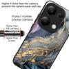 For Xiaomi Redmi Note 13 4G Case Marble Pattern Tempered Glass+PC+TPU+Phone Cover
