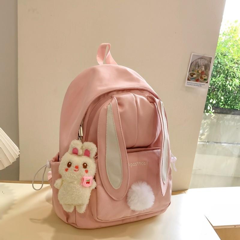 Harajuku Girl Backpack With Bunny Ears School Bag For Teens Waterresistant With Adjustable Straps