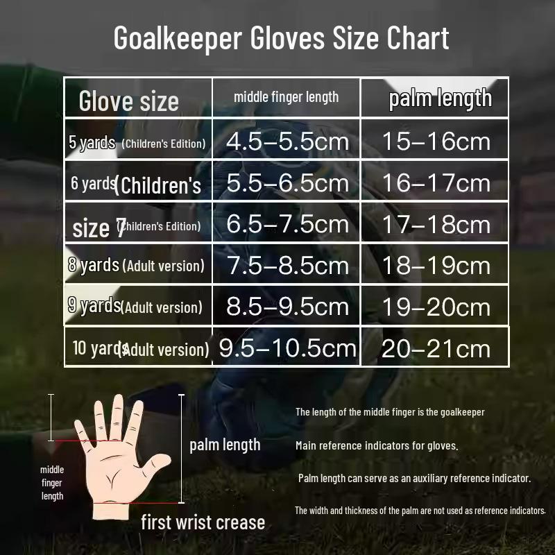Professional Football Goalkeeper Gloves with Finger Protection - Latex Non-slip, Wear-resistant Sports Equipment