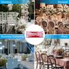 50pcs Stretch Chair Sashes Bows Elastic Chair Bands Sashes with Buckle Slider for Wedding Banquet Decorations 14"x5"