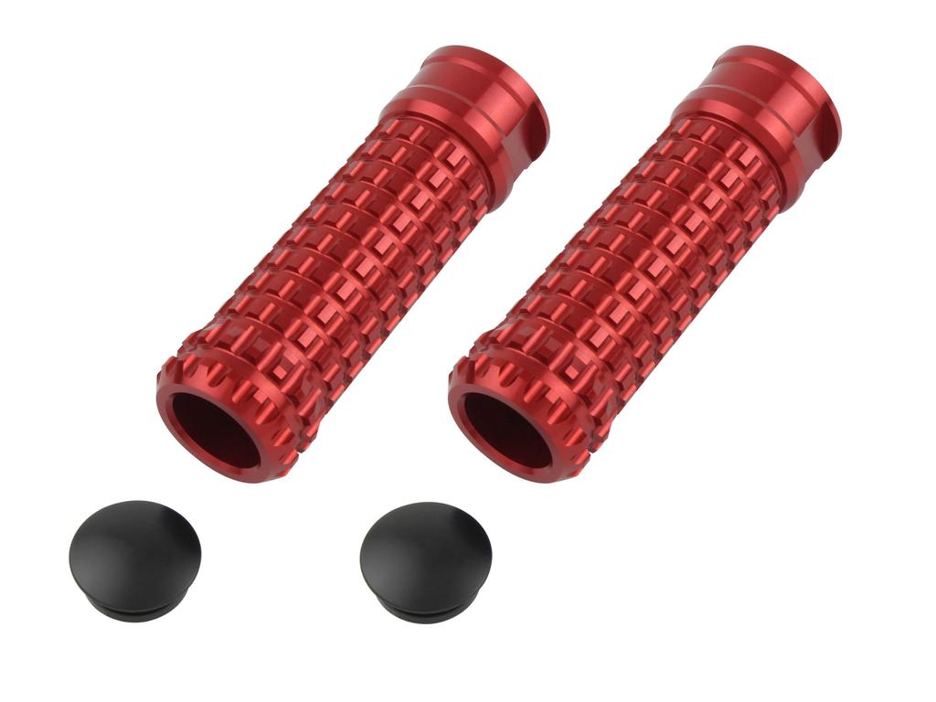 POSH FAITH 906017-02 Motorcycle Supplies, Aluminum Machine Step Bar, Mold, M8 Taps, 2 Pieces, Red