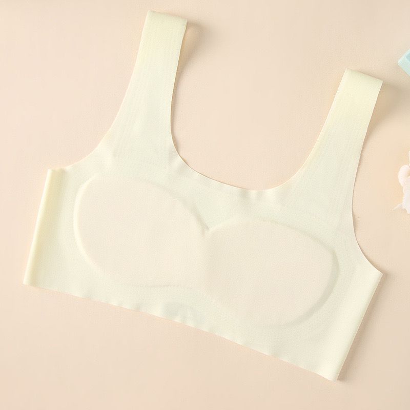 Teenager Latex Padded Bra /Training Bra Seamless Without Trace Kids Bra