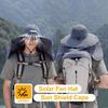 USB Charging Solar Fan Hat Quick Dry Bucket Hat Fashion Men Sun Hat  Summer