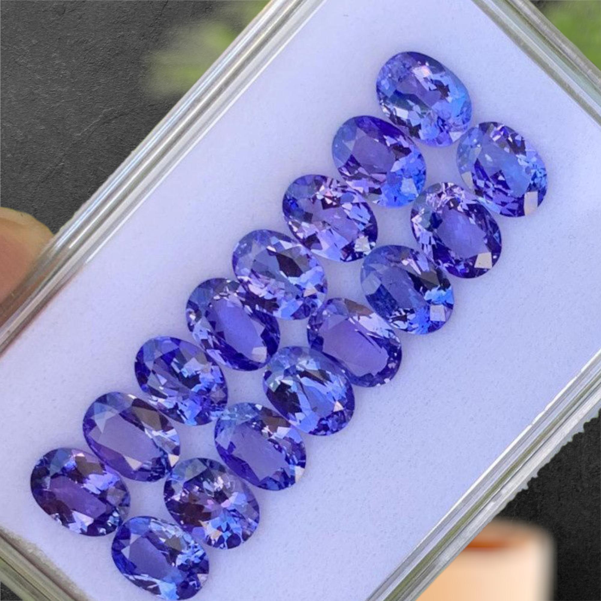 

Лот натуральных танзанитов цвета AA, отдельные камни овальной огранки качества AA. 6x4 mm 7-10 Pcs Oval