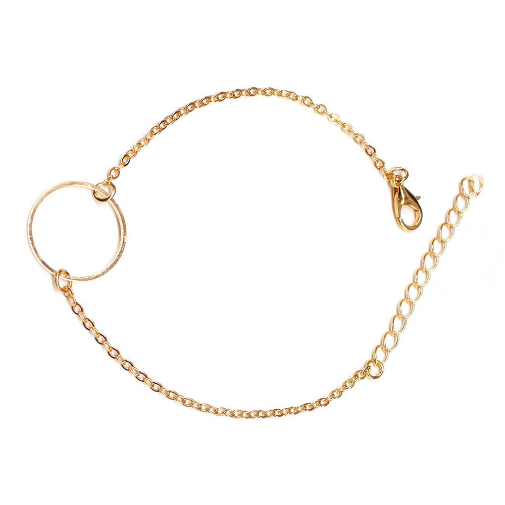 Anklet Stylish Adjustable Universal Circle Aesthetic Jewelry Office Lady Ankle Bracelets Creative Gift Foot Chains for Women