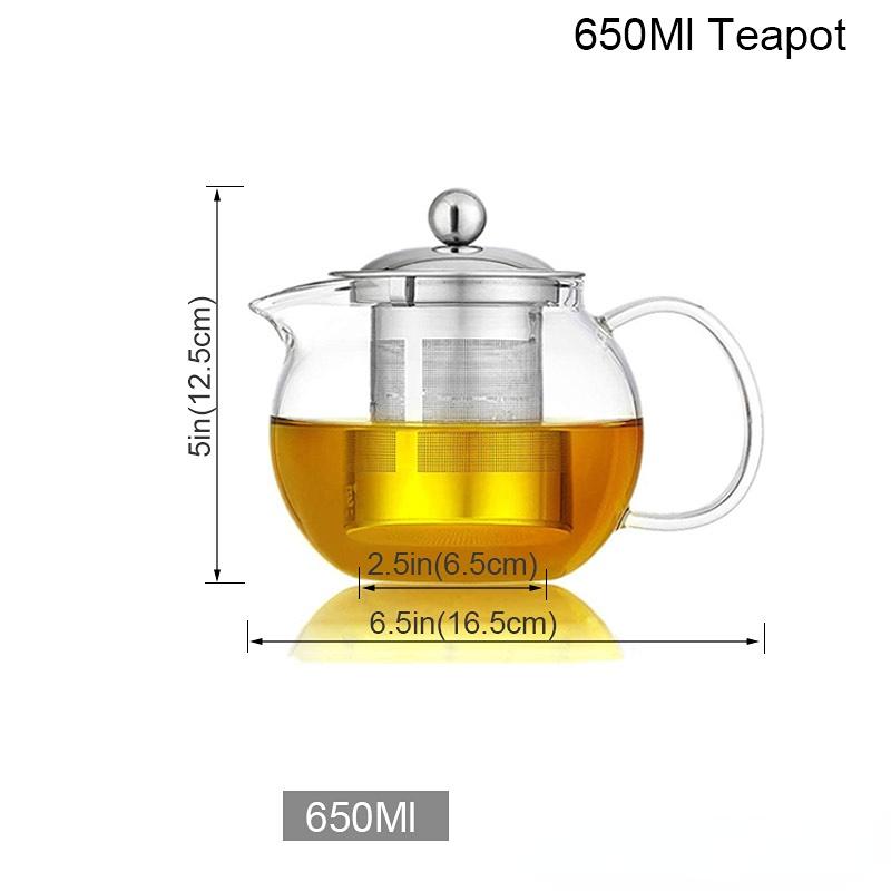 Heat Resistant Glass Teapot, Various Styles, Hot-selling Tea Sets, Clear Kettle, Flower Puer, Tea Infuser Pot, Dropshipping