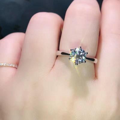 Classics Moissanite Ring Engagement Rings Exquisite White Drill Fashion Rings Women Wedding Trendy Jewelry Best Gifts