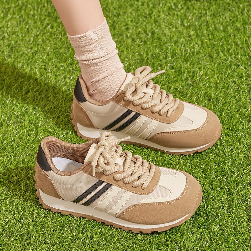 Augustine Platform Forrest Gump Shoes Women's 2025 New Autumn Waffle Sports Board Shoes Small Waist Casual German Training Shoes