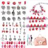 Crystal Loose Bead Alloy Children'S Bracelet Diy Beading Material Network Popular Jewelry Accessories Portable Leather Bag