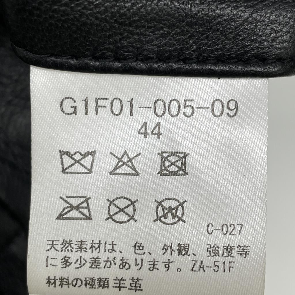 MACKINTOSH LONDON Black G1F01-005-09 Leather Single Rider's Jacket Jacket 44 blackUsed