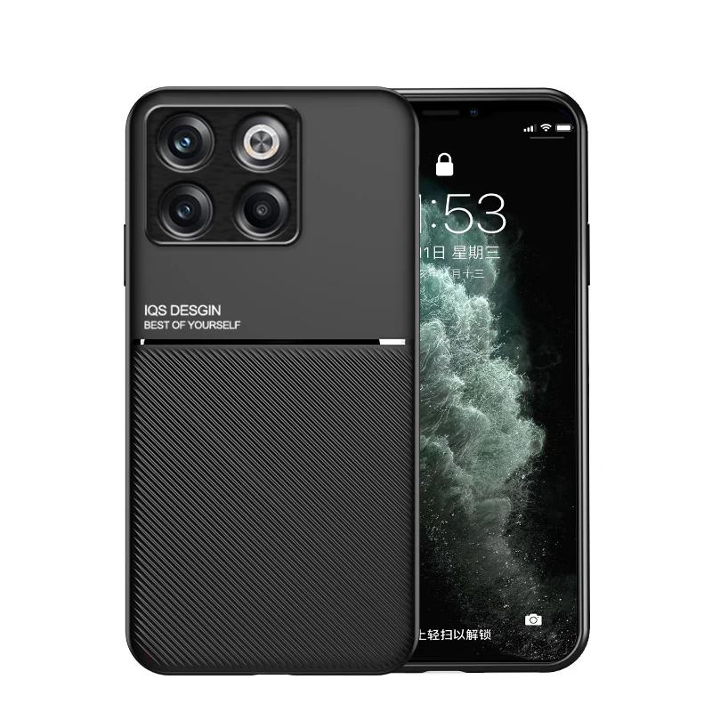 Pour OnePlus 10T Coque Magnétique de Voiture en Cuir Housse Cadre Souple Funda Sur Pour One Plus 10T OnePlus ACE Pro ACEPro 5G Coques de Téléphone Capa