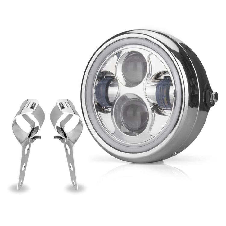 6,5" Motorrad LED Runder Scheinwerfer Fern-/Abblendlicht Zusatzscheinwerfer Lampe