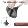 Long Handle Toilet Cleaner Brush Plunger Bathroom Cleaning Tool with Holder Base Set