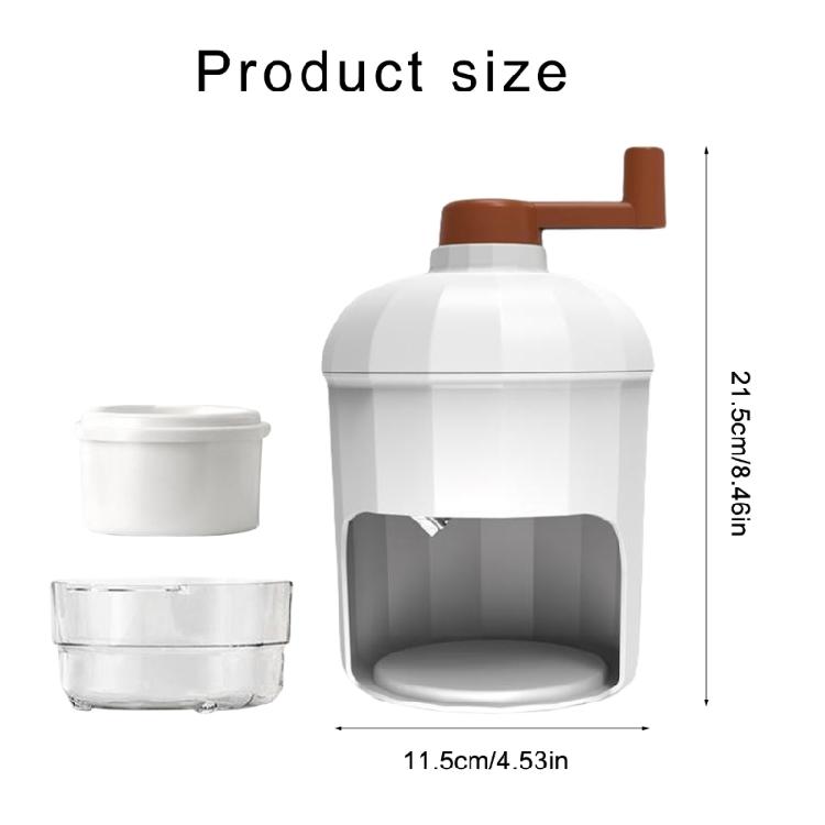 Practical Snow Cone Maker Refreshing Ice Drink Maker Manual Snow Cone Machine with Delicate Ice Molds