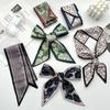 1Pc Silk Scarf Versatile Long Gift Ponytail Ribbon Temperament Bag Straps Soft Printed