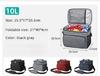 10L Thermal Insulated Lunch Bag Box with Ice Pack Cooler Handbag Crossbody Shoulder Tote for Picnic Camping Food