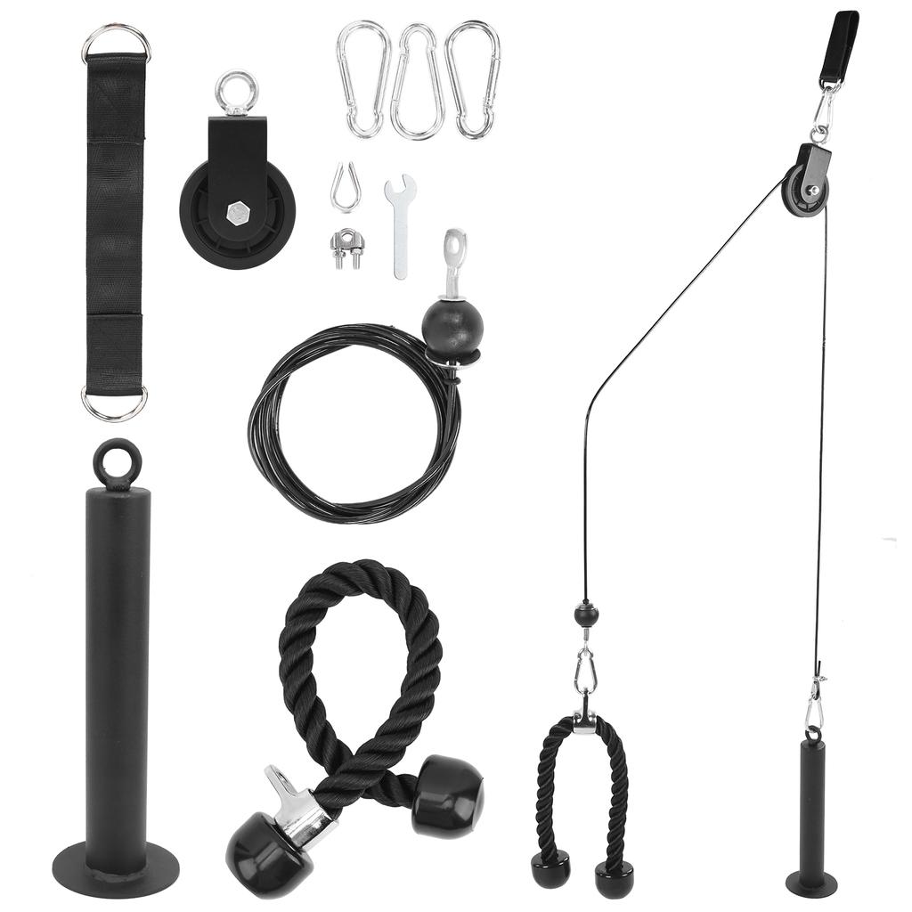 Fitness Gym Pulley System DIY Loading Lifting Machine Triceps Power Muscle Training Kits