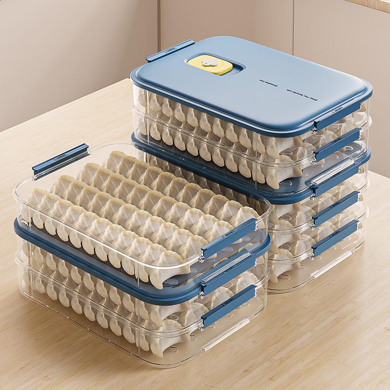 Scatola per Congelatore per Ravioli e Wonton - Organizzatore per Congelamento Rapido per Alimenti