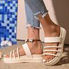 Fashion 2025 New Womens Platform Slippers Outdoor Solid Color Summer Slippers Women Fashion Home Anti-Slip Slippers Shoes for Girls