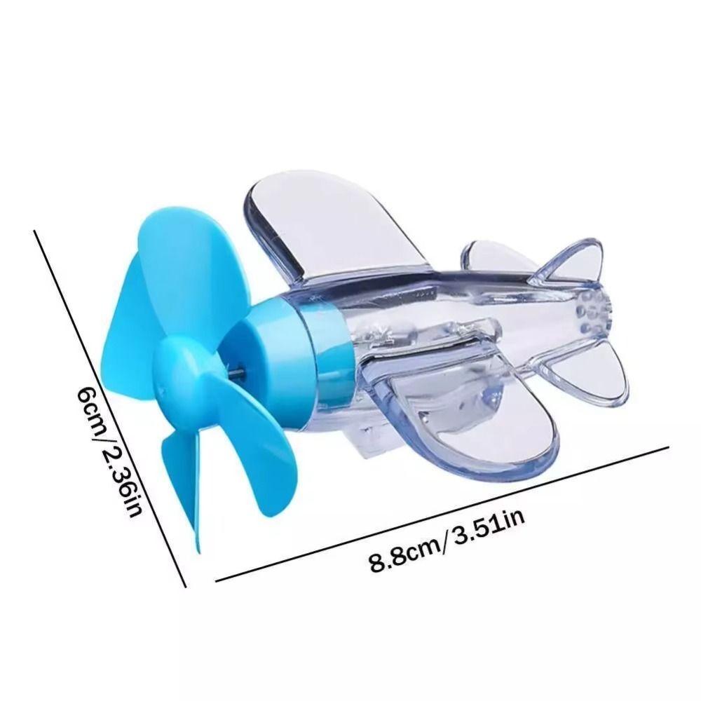 LED Light Wind Power Generation Airplane Helmet Decorative Airplane  Electric Vehicle Motorcycles