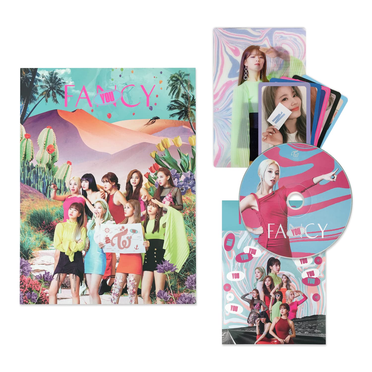 

TWICE - 7th Mini Album [FANCY YOU] (B Ver.) Photobook + FANCY Lenticular + CD-R + Photo Card + FANCY Sticker + 1 Mini Hand Mirror + Photo Set