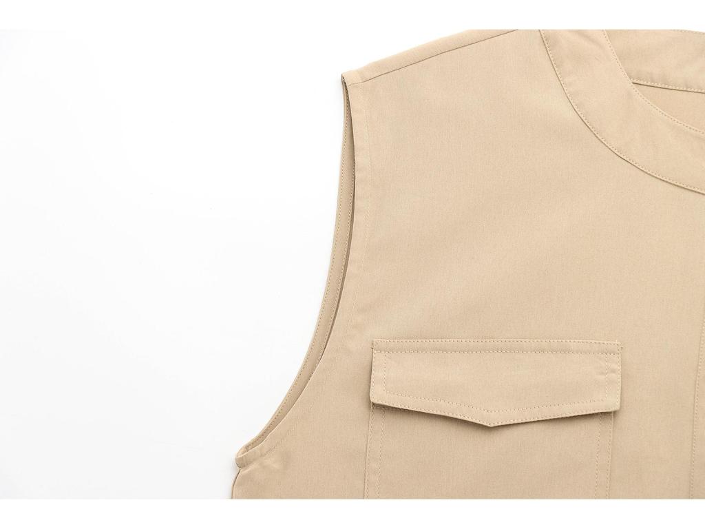 2025 Spring Women's European & American Style Fashion Versatile Elastic Hem Vest