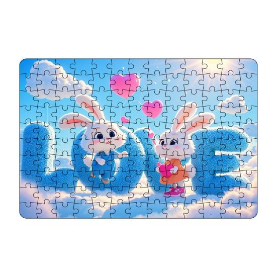 

Yousheng 130Pcs/Set Couple Rabbit Jigsaw Puzzle Valentine s Day LOVE Bunny Puzzle Game Kids Adults Educational Paper Puzzle Toy Home Decoration