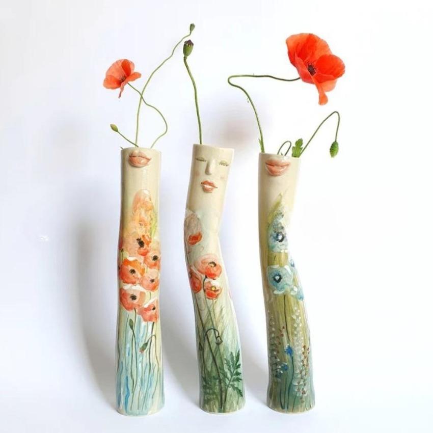 1 stk Vakker Elegant Damer Kroppsvase Tørket Blomsterbukett Vaser Kvinnekropp Kunsthåndverk Ornamenter Hjem Skrivebordsdekor Stue Hage