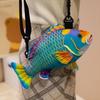 Ocean Animal Fish Single Shoulder Bag Plush Fish Plush Crossbody Bag  Kids Toy