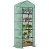 Mini Greenhouse for Flowers and Vegetables, Steel, Plastic, 69L X 49W X 193H Cm, Green