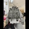 2026 Winter Womens Loose Cotton Puffer Hooded Coat Drawstring Hem Short Warm Jacket