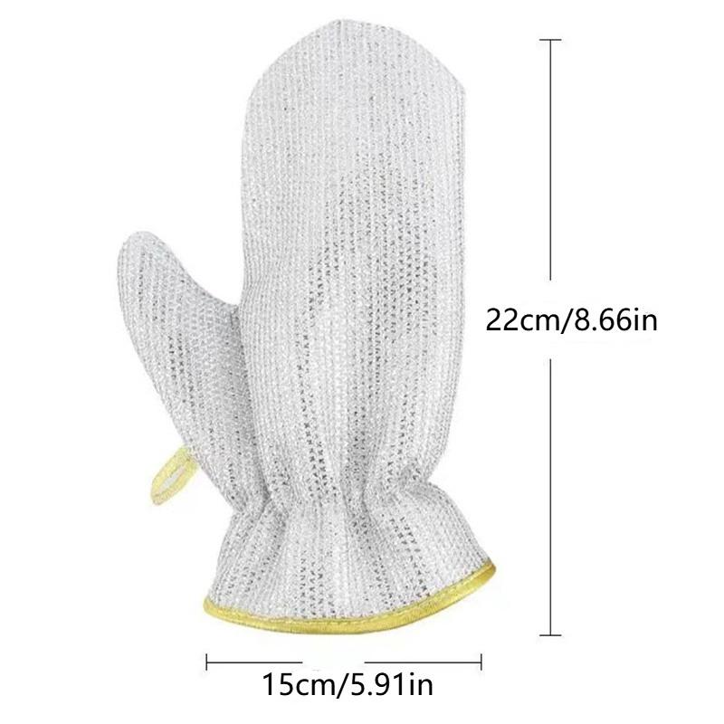 New 10pcs, Silver Wire Dishwashing Gloves, Kitchen Cleaning, Dishwashing, Pot Brushing, Waterproof, Household Insulation Gloves