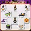 30 Stück Halloween Holzanhänger Halloween Baumschmuck Halloween Holzausschnitte mit Schnüren