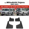 4 st Stänkskydd Bil Stänklappar Kompatibla med Mitsubishi Pajero Montero 2007-2021 2017 2018 2019 2020