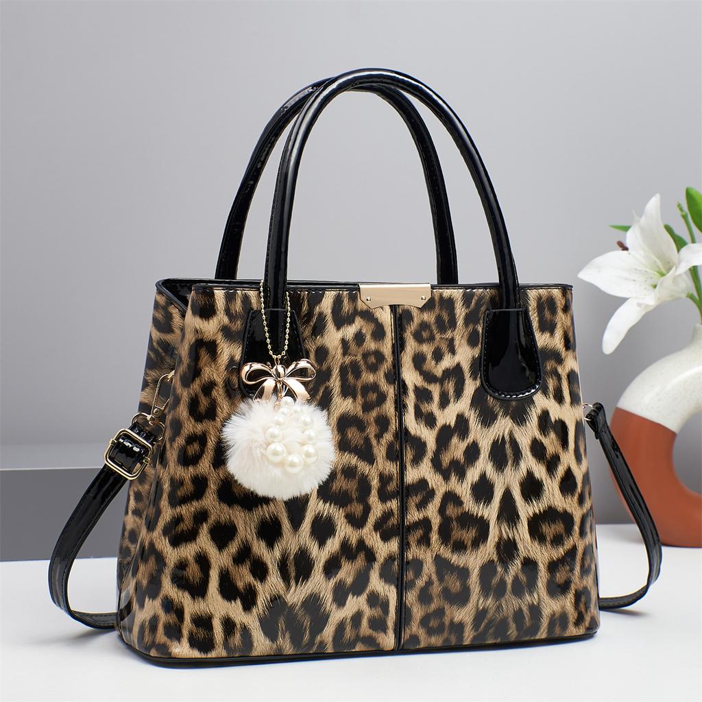 Leopard Print Handbag Tote Bag for Women 2025,Simple Luxury Shoulder Bag Crossbody Purse