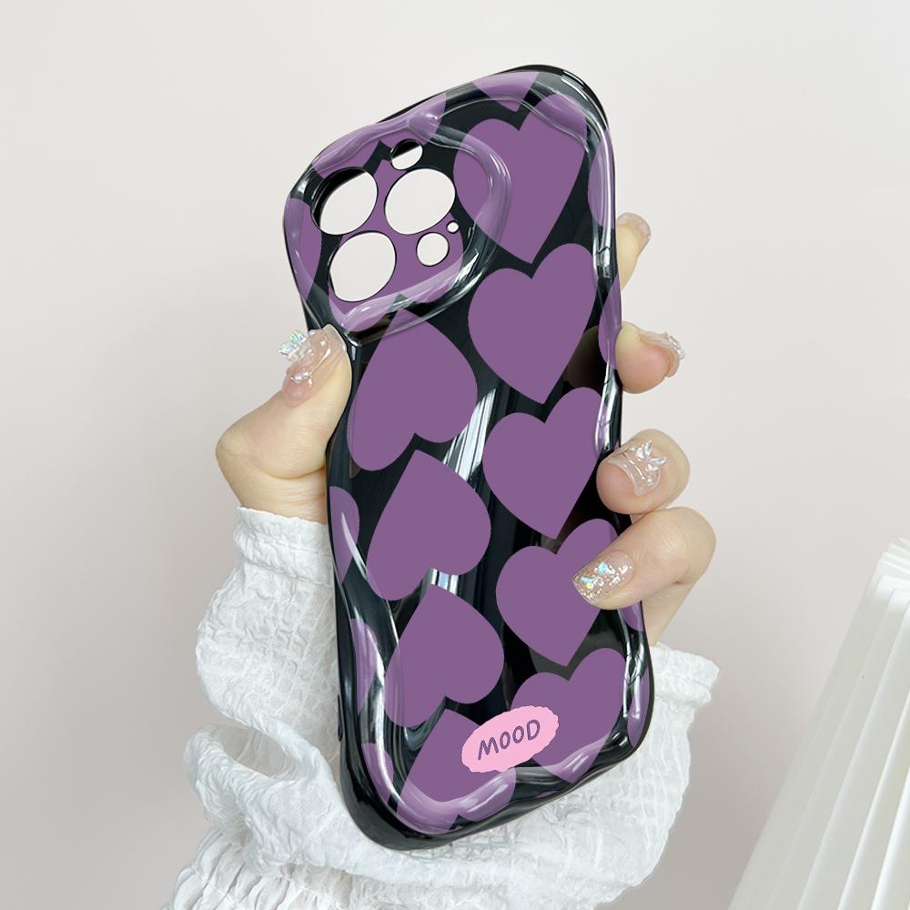 Roztomilý kreslený vzor s krémovou texturou Pouzdro s měkkým silikonovým zvlněným okrajem pro Samsung