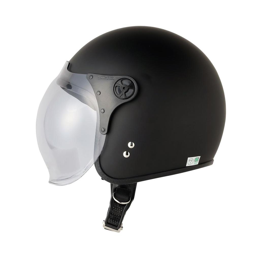 Johnson Street Helmet Jet One Size Fits SG and PSC Standard Helmet, All, (Matte Black)