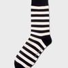 SOCKS THE LANGUAGE Plain Striped Socks (Black)