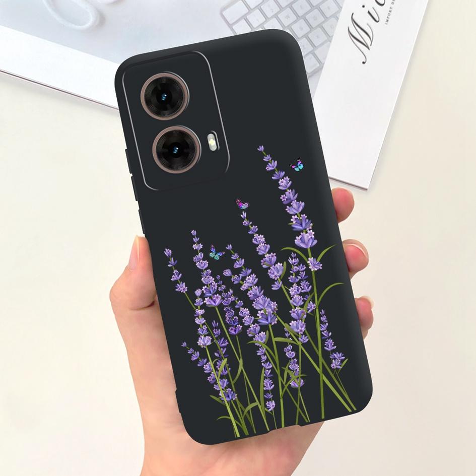 For Motorola Moto G85 5G Case 2024 Fashion Flower Marble Soft Silicone Camera Protection Phone Cover For Moto G85 XT2427-3 Coque