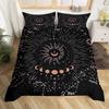Sun And Moon Duvet Cover Set King Size Purple Liac Dream Catcher Star Bedding Set For Kids Children 2/3pcs Bohemia Quilt Cover
