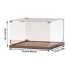 Wooden Bottom Storage Box Window Acrylic Toy Gundam Building Block Box Glue-Free Dust Cover